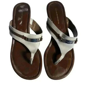 Tommy Hilfiger women's 8.5 M wedge sandals Thong Very Good Condition
